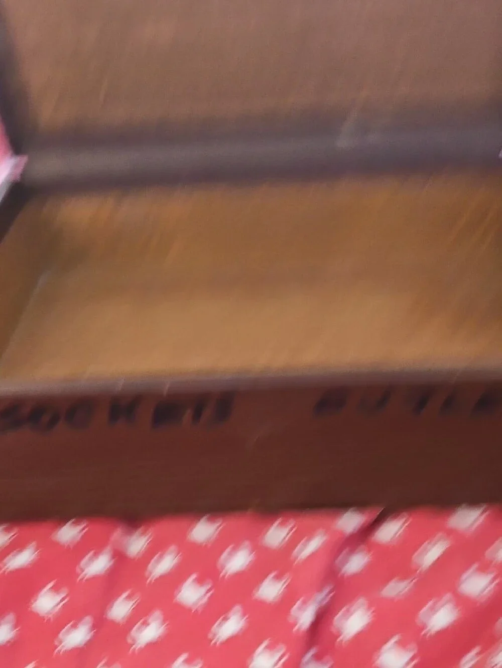 Brown Decorative Leather abd Wooden Box with Gold Eagle Emblem